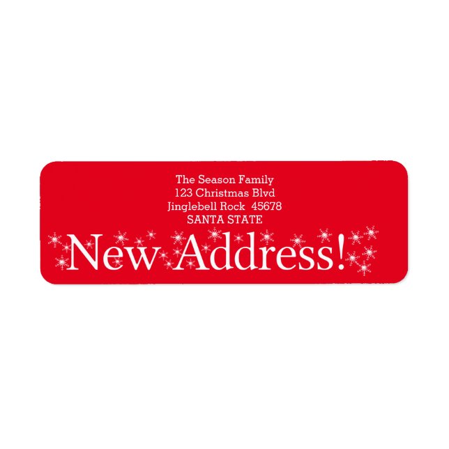 New Address Snowflake Christmas (Front)