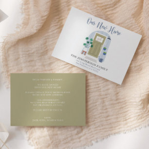 New Address Watercolor Door Moving Announcement