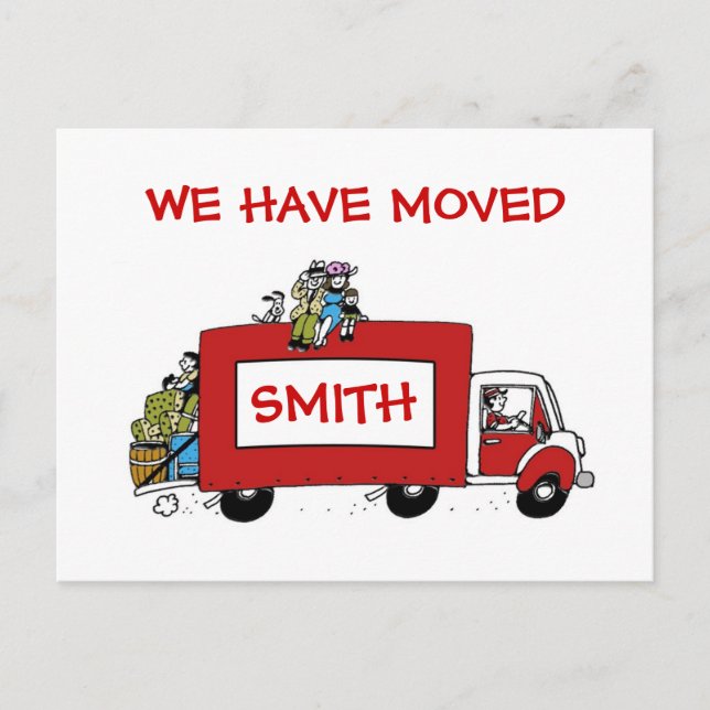 New address  we have moved 2 BOYS Announcement Postcard (Front)