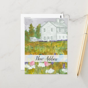 New Address We Have Moved Farmhouse Meadow Postcard