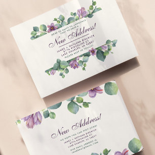 New Address We’ve Moved Botanical Eucalyptus Card