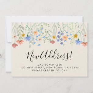 New Address Wildflowers Moving Announcement