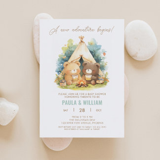 New Adventure Happy Couple Baby shower Invitation