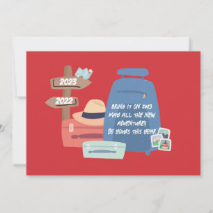 New adventures 2025 wishes customizable holiday card