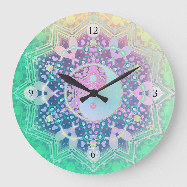 New Age Feng Shui Home Decor Wall Clock (Front)
