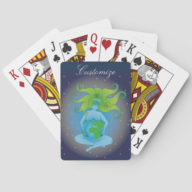 New Age Gaia Goddess Thunder_Cove Playing Cards (Back)