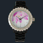 *~* New Age Lotus Flower Water Lily Watch<br><div class="desc">*This new age spiritual design features a lovely Lotus flower water lily with various shades of pink on a white watch face. Add some peace and good energy to your day with an energy enhanced very zen style new age spiritual design featuring a very pretty pink lotus flower. Choosing something...</div>