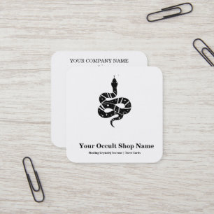 New Age Occult Shop Snake Square Business Card