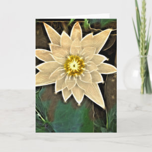 New Age Zen Buddhism Yoga Namaste White Lotus Card