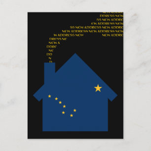 new alaska address announcement postcard