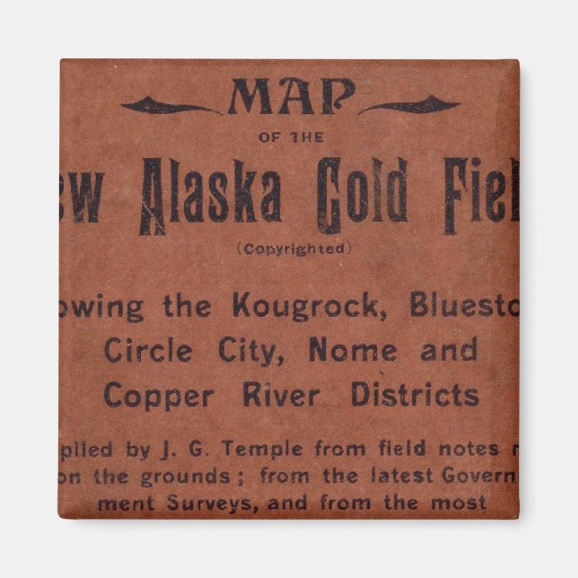 New Alaska gold fields Magnet (Front)