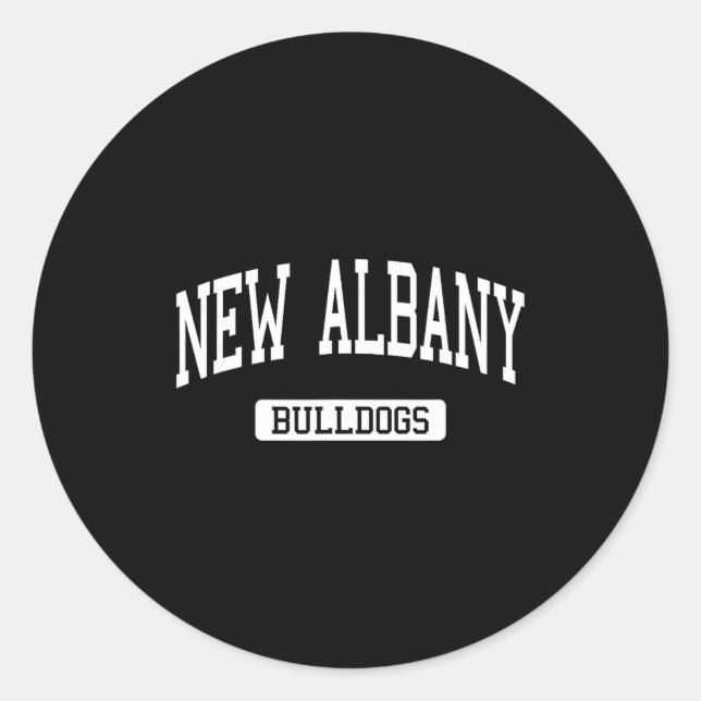 New Albany High School Hs New Albany In Varsity Sr Classic Round Sticker (Front)