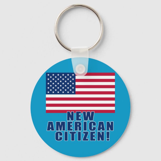 New American Citizen Gifts and Tshirts Keychain (Front)