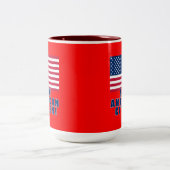 New American Citizen Gifts and Tshirts Two-Tone Coffee Mug (Center)