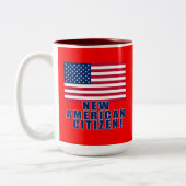 New American Citizen Gifts and Tshirts Two-Tone Coffee Mug (Left)
