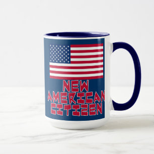 New American Citizen with American Flag Mug