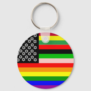 New American Flag Keychain