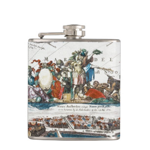 NEW AMSTERDAM, 1673 HIP FLASK