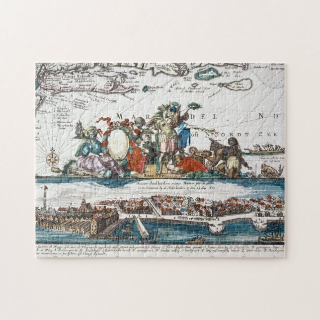 NEW AMSTERDAM, 1673 JIGSAW PUZZLE (Horizontal)