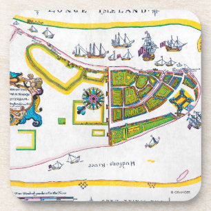 New Amsterdam Map, 1661 Coaster