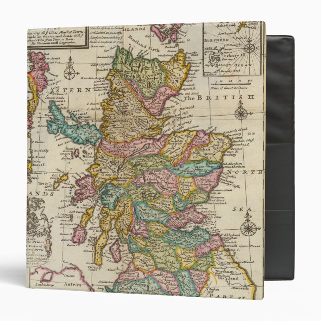 New and correct map of Scotland and the Isles Binder (Front/Inside)