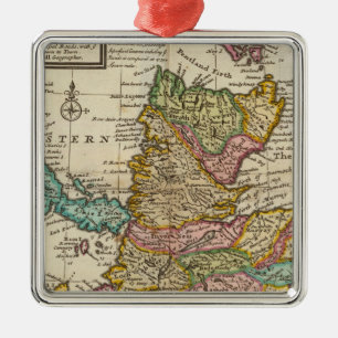New and correct map of Scotland and the Isles Metal Ornament