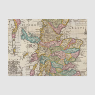 New and correct map of Scotland and the Isles Tissue Paper