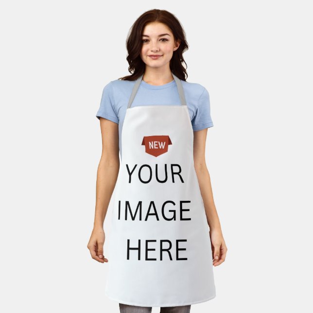 NEW! Apron - Medium - All-Over Print -Silver Strap (Worn)