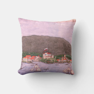 New Archangel, Russia (Sitka) Painting Throw Pillow