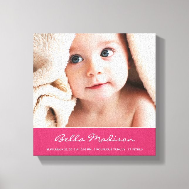 NEW ARRIVAL | BABY CANVAS PORTRAIT PRINT (Front)