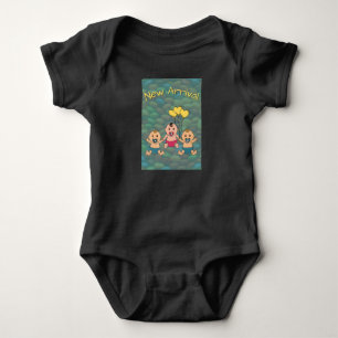 New arrival - for triplet 2 boys and a girl - baby bodysuit