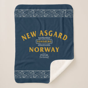 New Asgard Norway Souvenir Graphic Sherpa Blanket