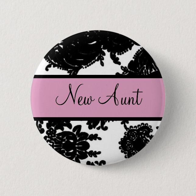 New Aunt 2 Inch Round Button (Front)