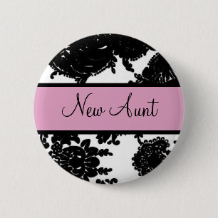New Aunt 2 Inch Round Button