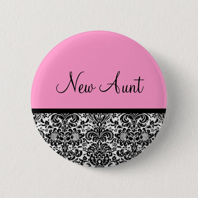 New Aunt 2 Inch Round Button (Front)