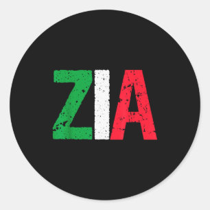 New Aunt Italian Zia Italian American Aunt Gift Classic Round Sticker