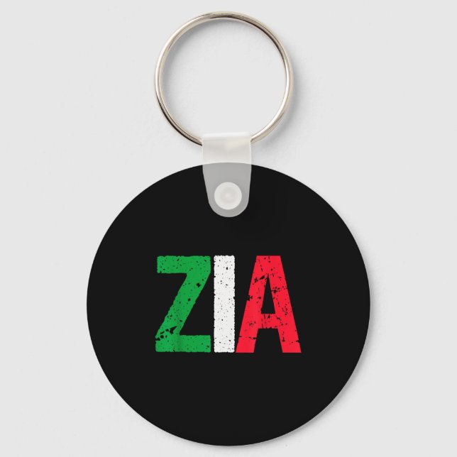New Aunt Italian Zia Italian American Aunt Gift  Keychain (Front)