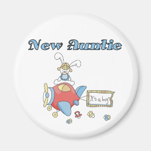 New Auntie - Airplane Tshirts and Gifts Magnet