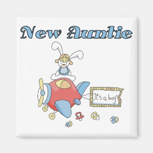 New Auntie - Airplane Tshirts and Gifts Magnet