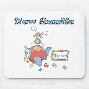 New Auntie - Airplane Tshirts and Gifts Mouse Pad