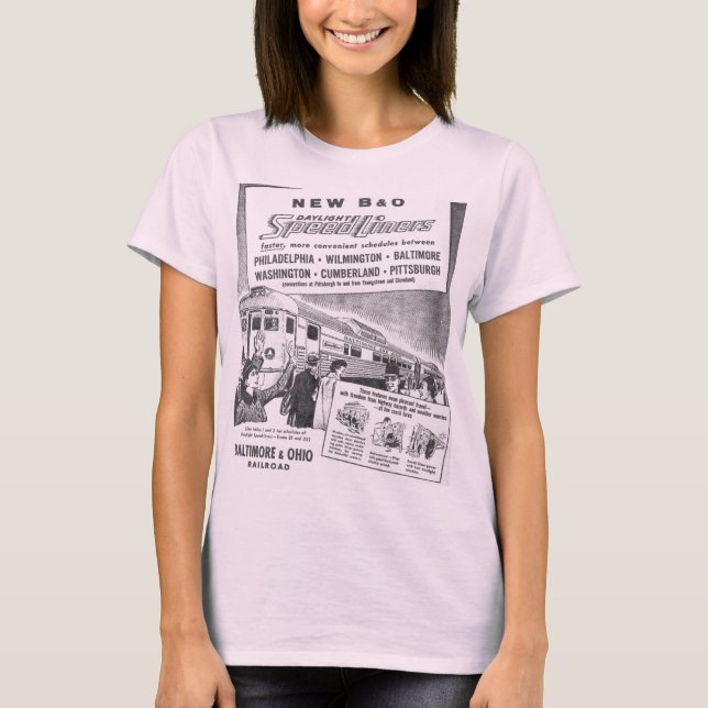 New B&O Budd Built Daylight Speedliners T-Shirt (Front)