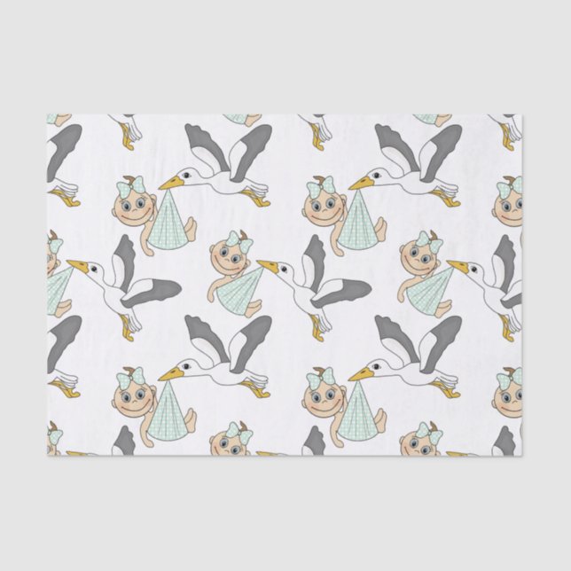 New baby, 10lb Tissue Paper, White Paper (Front)