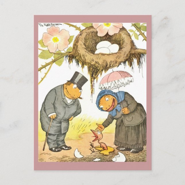 New Baby Bird Announcement Postcard (Front)