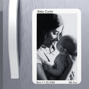 New Baby Birth Announcement - Fridge Magnet