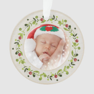 New baby birth stats Christmas, Birth Announcement Ornament