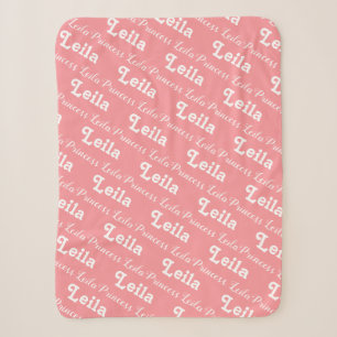 New baby blanket   PInk Personalized Name Baby   