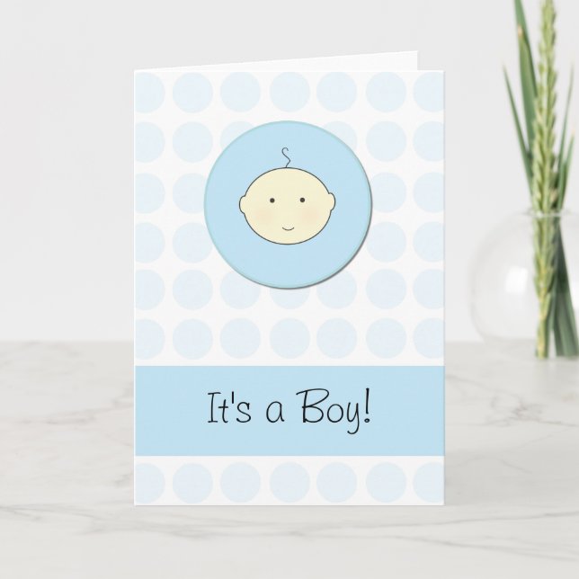 New Baby Boy Announcement (Front)