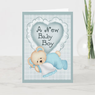 New Baby Boy Bear Announcement