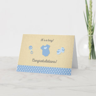 New Baby Boy Congratulations Card