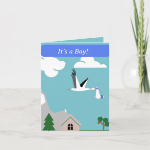 New Baby Boy Editable Card